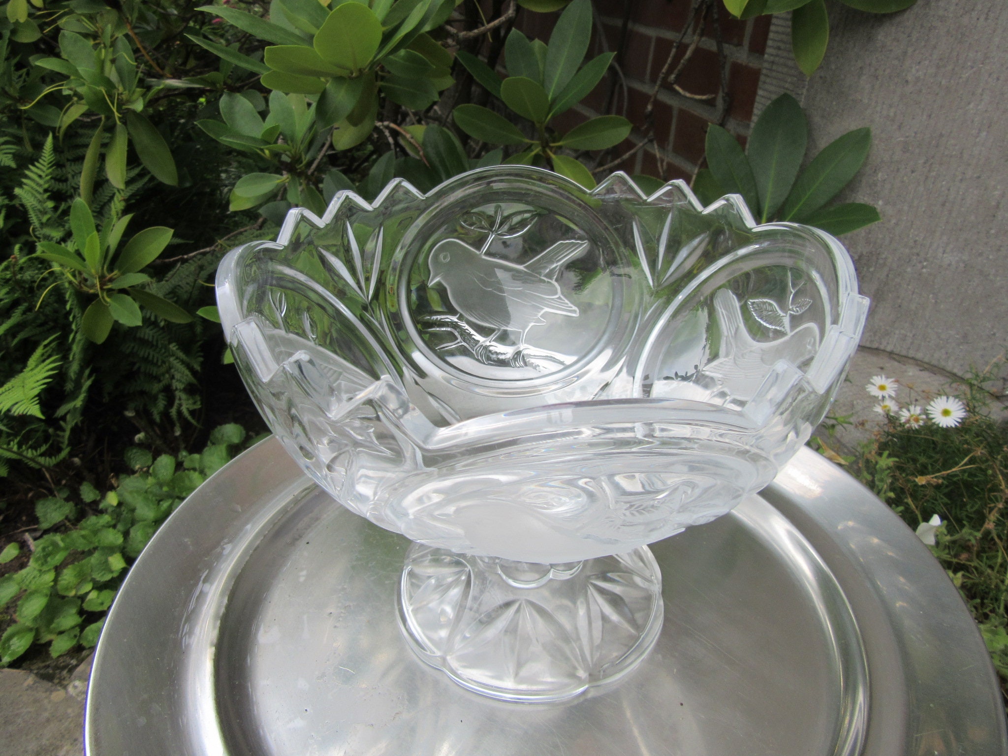 Glass bird bowl lalique - Etsy 日本