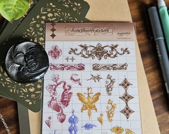Naklejki do dziennika „Nature Witch” – przezroczysty mini arkusz naklejek winylowych