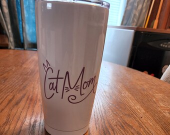 Taza de viaje Cat Mom.