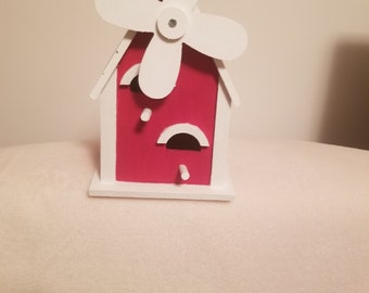 Wood Windmill Birdhouse