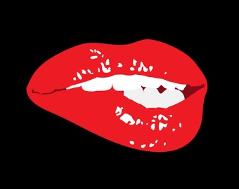 Biting Lips SVG Sexy Lips Clipart