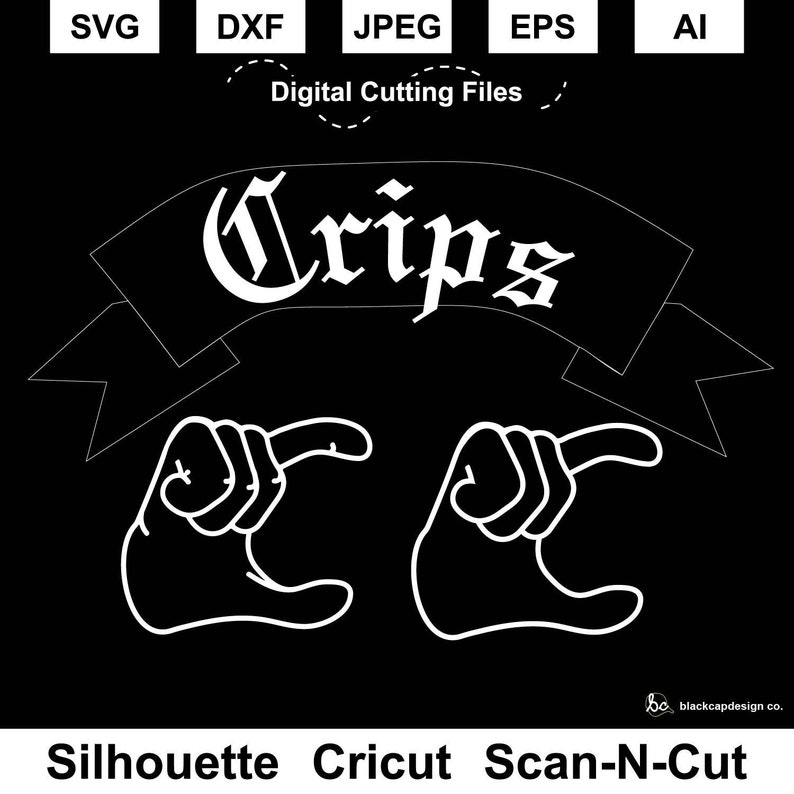 Crips Gang Sign SVG Cut File 2021 Etsy Canada