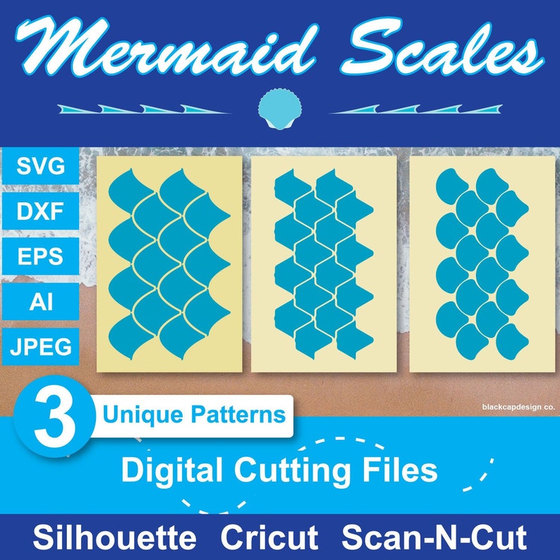 Download Mermaid Scales SVG Seamless Patterns SVG Cutting Files | Etsy