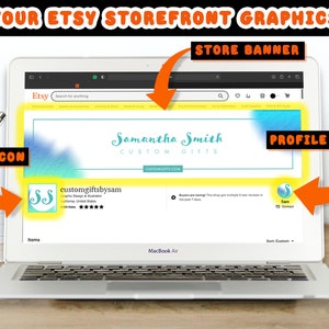 Etsy Custom Branding Storefont Digital Graphics - Custom Logo Design - Digital Download