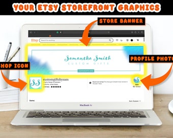 Etsy Custom Branding Storefont Digital Graphics - Custom Logo Design - Digital Download