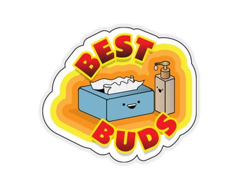 Best Buds, Kawaii Punny Sticker, Adult Humor Illustration, NSFW Funny Sticker, Funny Valentines, Funny Stickers for Adult, Gag Gift
