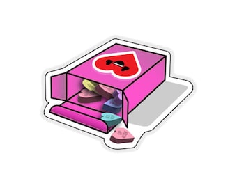 Candy Hearts Sticker, Kawaii Punny Sticker, Adult Humor Illustration, NSFW Funny Sticker, Food Pun, Funny Valentines, Dad Joke Sticker