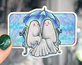 Cute Rain Ghosts Vinyl Sticker