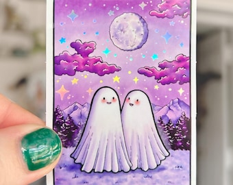 Cute Holographic Ghosts Vinyl Sticker