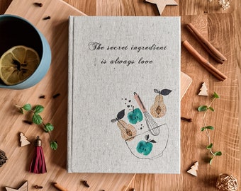 PERSONALIZED Recipe Book - Handmade Cookbook - Mother - Notebook - A5 Handmade Recipes Notebook - Mother's Day Gift - Gift for a Mum, Mom