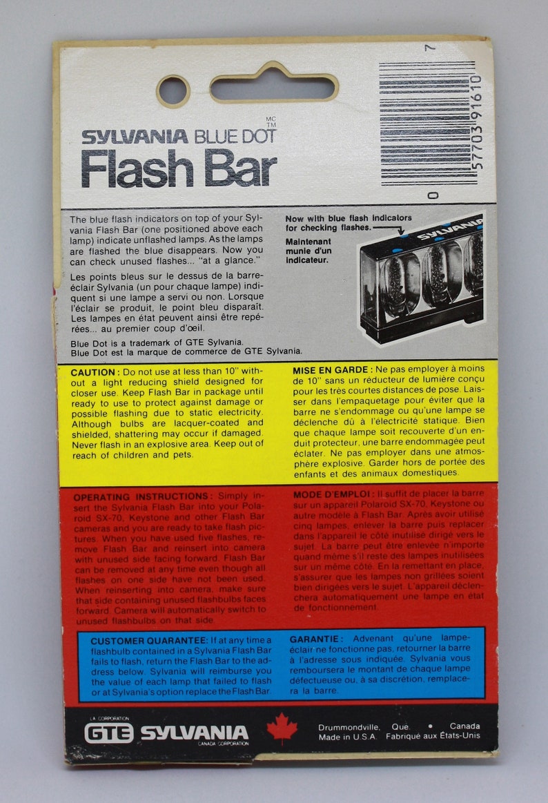 1970s Sylvania Blue Dot Flash Bar