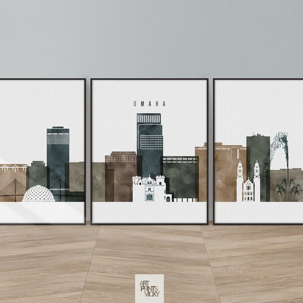 Omaha Skyline Etsy