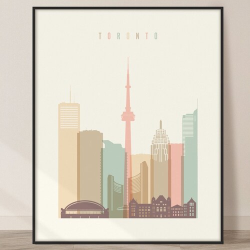 Toronto Poster Canada Poster Print Travel Print Travel Etsy