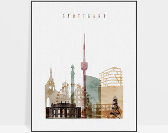Stuttgart Poster Etsy