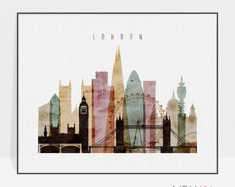 london watercolor etsy