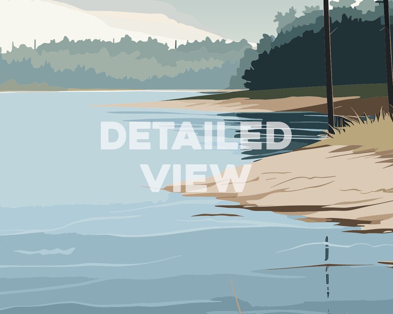 North Carolina State Art Print Travel Poster U.S States Wall Art for