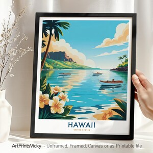 Hawaii Travel Poster: Honolulu Beach Art Print