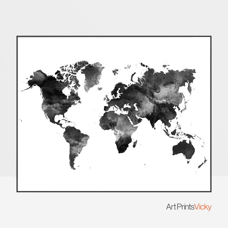 wereld kaart poster wereldkunst kaart grote wereldkaart | etsy