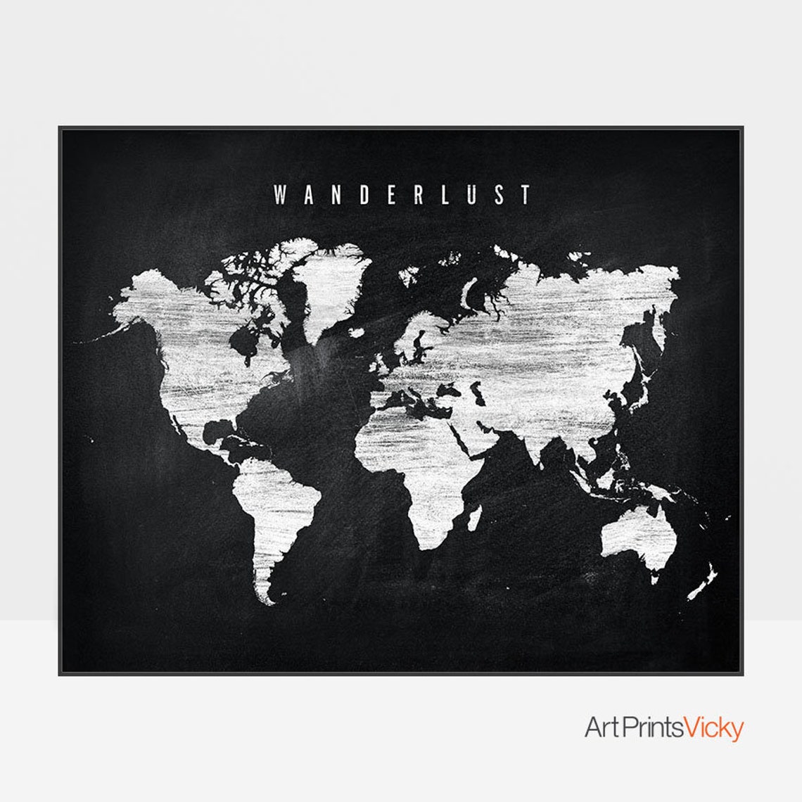 World map poster world map wall art Large world map Etsy