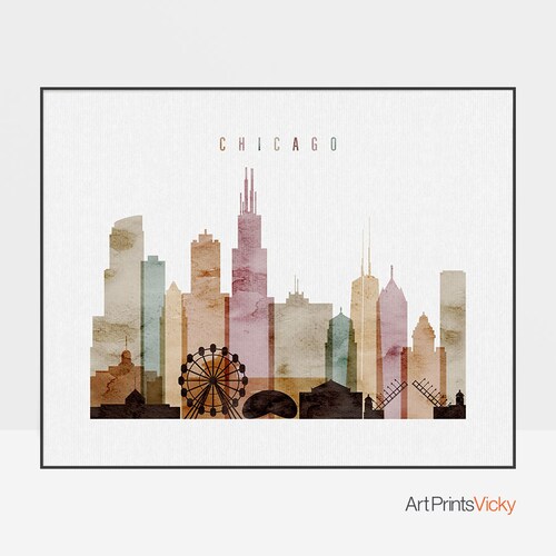 Wicker Park Map Chicago Neighbourhood Art Print  Etsy
