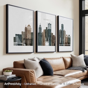 New York, London, Paris 3 Piece Wall Art Prints, Cityscapes Poster
