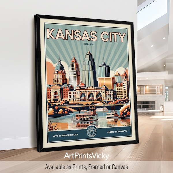 Kansas City Wall Art Etsy