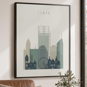 Perth Wall Art Posters, Australia Skyline Prints, Travel gifts