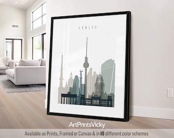 Berlin poster, Berlin print wall art, Germany cityscape, travel gifts, city poster | ArtPrintsVicky