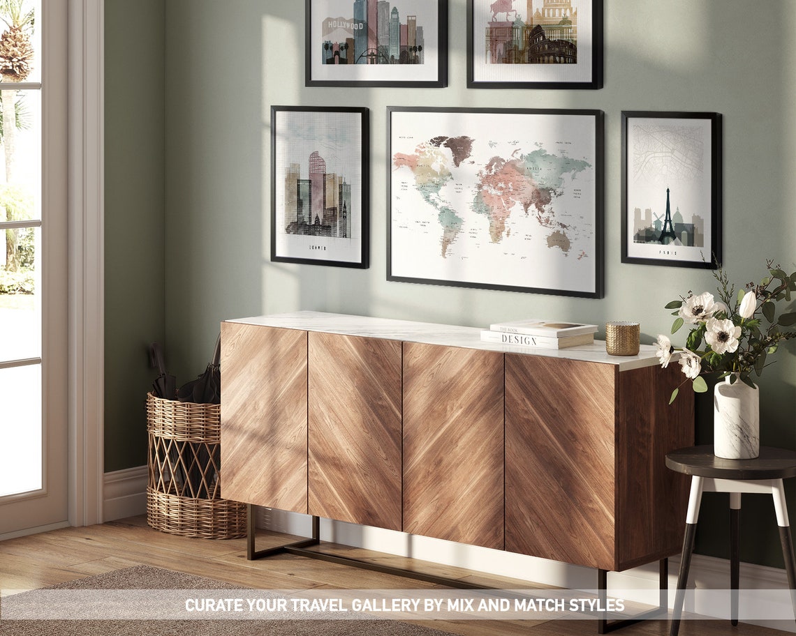 Europe Map Europe Map Poster Print Europe Map Detailed Etsy