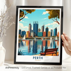 Perth Skyline Print: Modern Cityscape Wall Art
