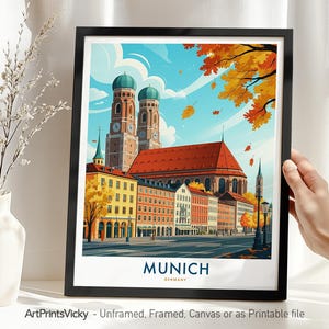 München Reise Poster: Bayern Kunstdruck für Home Decor