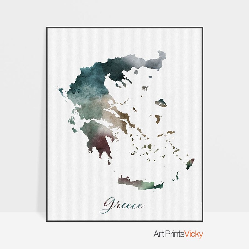 Germany map poster Deutschland watercolor print Germany watercolor map Typography art Germany Wall art Fine art prints ArtPrintsVicky
