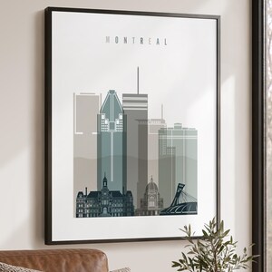 Montreal-Wandbild, Skyline-Poster, Stadtansicht-Reisedeko
