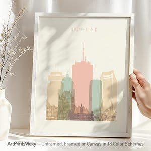 Affiche de la ville de Québec, impression d'art mural, paysage urbain du Canada, affiche de voyage, impression de la ville, cadeaux de voyage, décoration de bureau | Impressions artistiquesVicky
