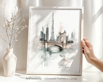 Dubai Wall Art Poster - Framed or Canvas Print