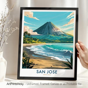 Costa Rica Travel Print | San Jose Poster Wall Art | Housewarming Gift