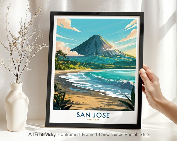 Costa Rica Wall Art, Retro Print, San Jose Poster, Travel Gifts - Etsy