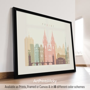 Prague poster, print wall art, Travel poster, City print, Travel gifts, Office decor | ArtPrintsVicky