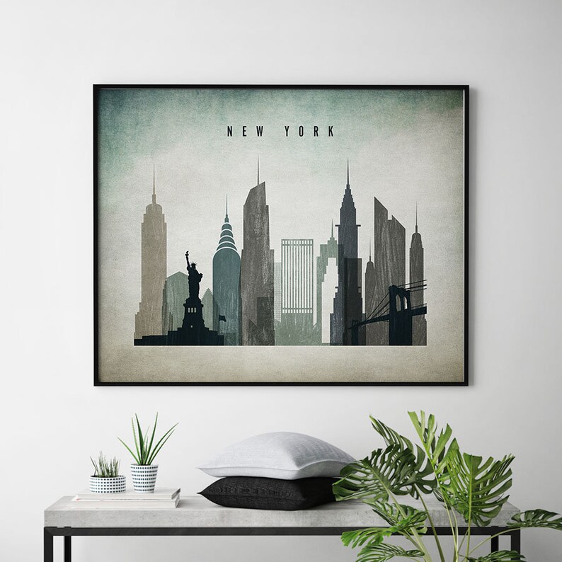 New York City poster New York City wall art print New York Etsy