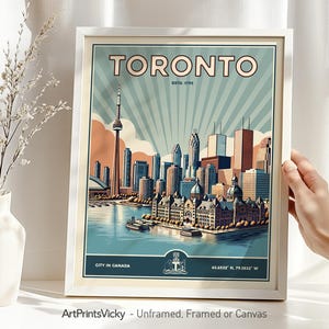 Toronto Retro Travel Poster: Vintage Canada Art Print