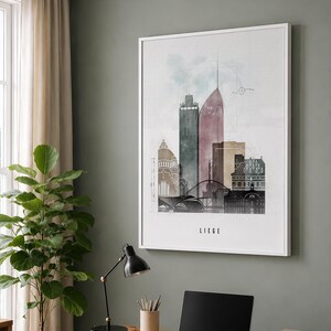 Liege Wall Art Poster, Belgium Cityscape Prints, Travel Gifts image 4