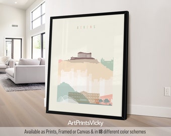 Athens print, Athens Greece poster, City print, Travel gifts, Office decor | ArtPrintsVicky