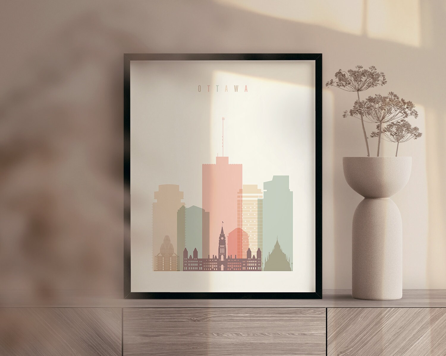 Ottawa Skyline Print Wall Art Ottawa Poster Ontario Etsy Canada