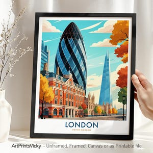 London Skyline Art Print: Modern Cityscape Wall Decor