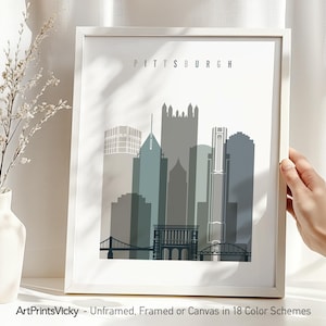 Pittsburgh Skyline Art Print: Modern Cityscape Poster