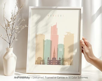 Karachi Poster, Skyline Print, Travel Decor for Homes, Offices, and Unique Travel Gifts | ArtPrintsVicky
