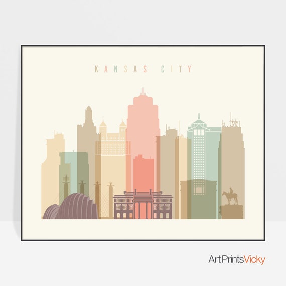 Kansas City Print poster Kansas City wall art Kansas City | Etsy