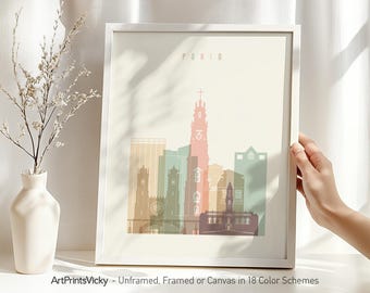 Porto print, poster wall art, Portugal cityscape, Travel poster, City print, Travel gifts, Office decor | ArtPrintsVicky