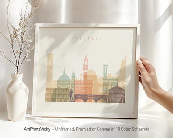 Florence print, Poster, Florence Italy Wall art, Italy city prints, Firenze skyline, Travel Gift, Home Decor | ArtPrintsVicky