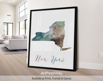 New York map poster print | Personalised gifts wall art | Decor for home and office | ArtPrintsVicky
